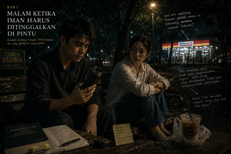Anton dan Nancy di Ragunan pada malam hari
